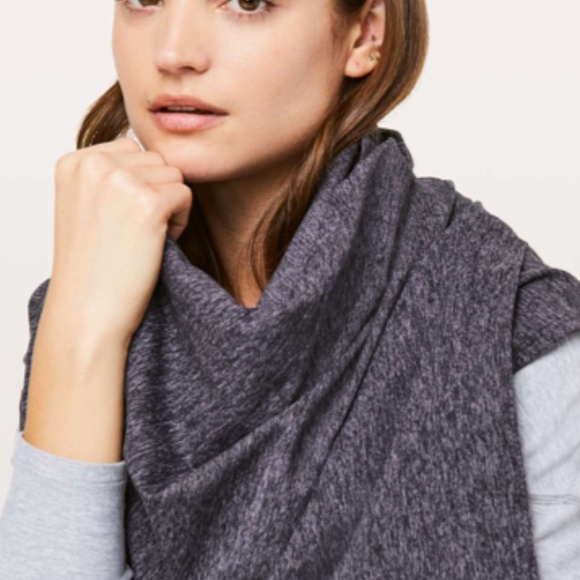 Lululemon Vinyasa Scarf *Rulu Heathered Purple Quartz LIKE NEW - Picture 3 of 7